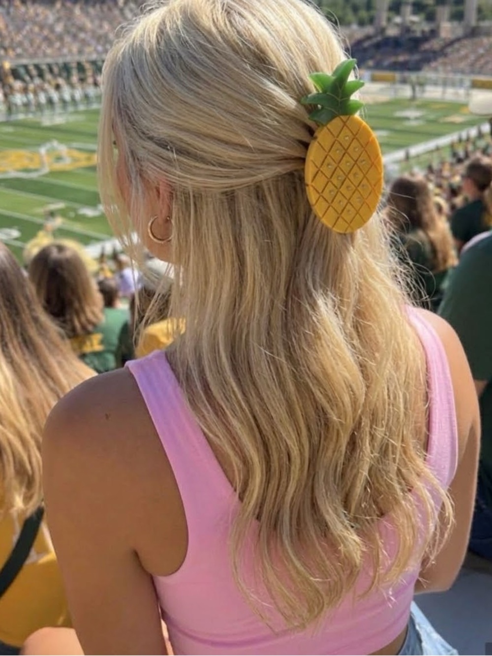 Piper Yellow and Green Pineapple Hair Clip